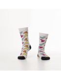 White women\'s socks with colorful shoes SD13 - Online store - Boutique